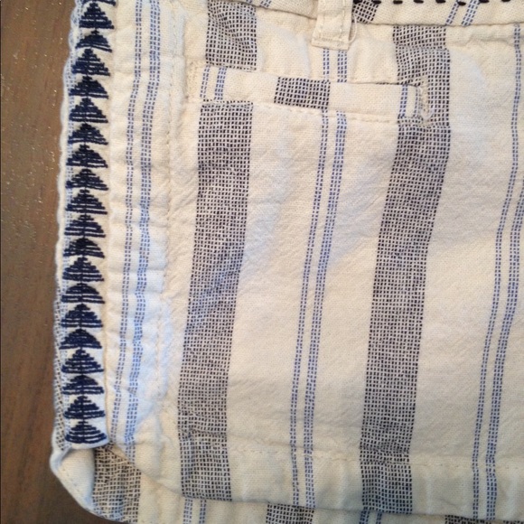 Navy and White Boho Summer Shorts - Picture 3 of 4