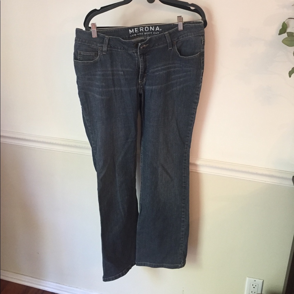Merona low rise boot cut jeans