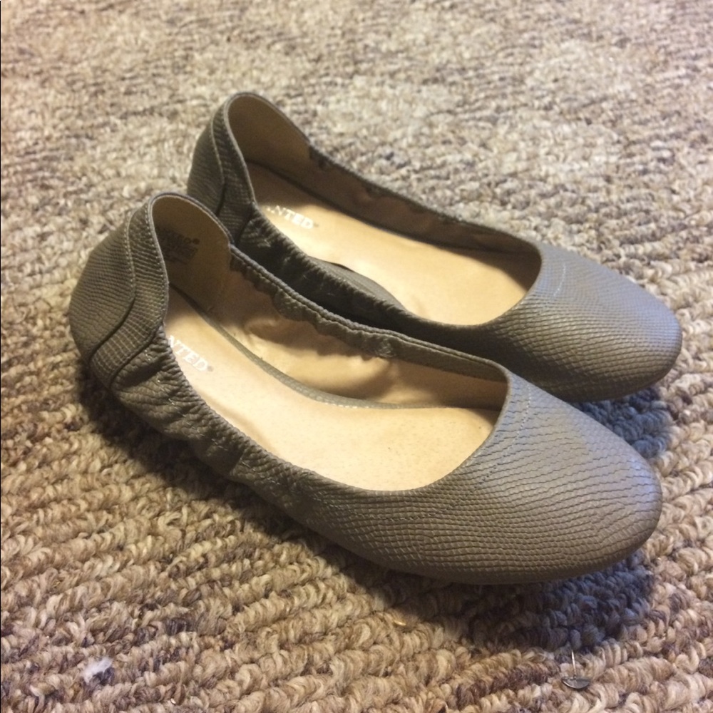 Beige flats