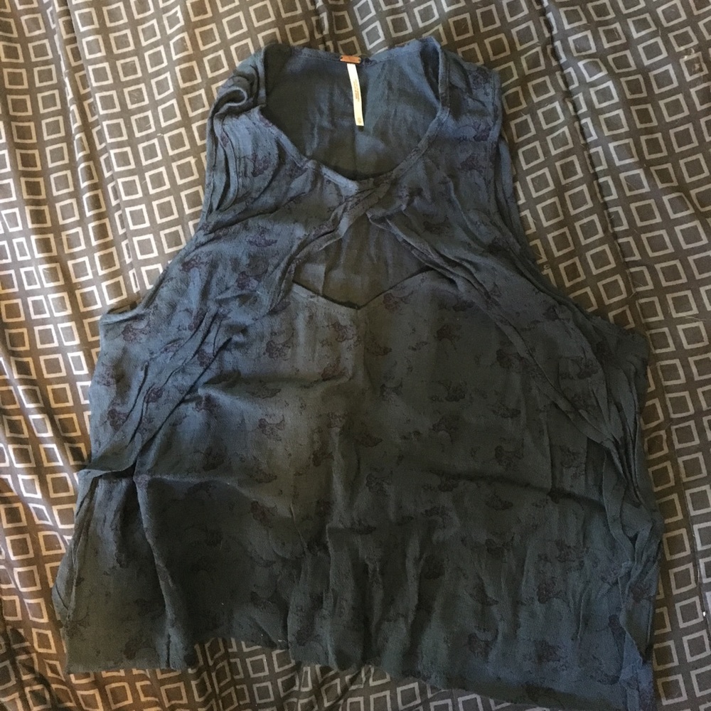 Blue Free People crop top