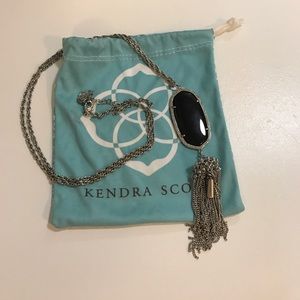 Kendra Scott Rayne necklace in black and silver