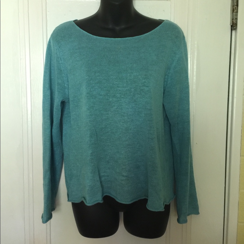 Eileen Fisher Crew Neck Oversized Sweater Sz M