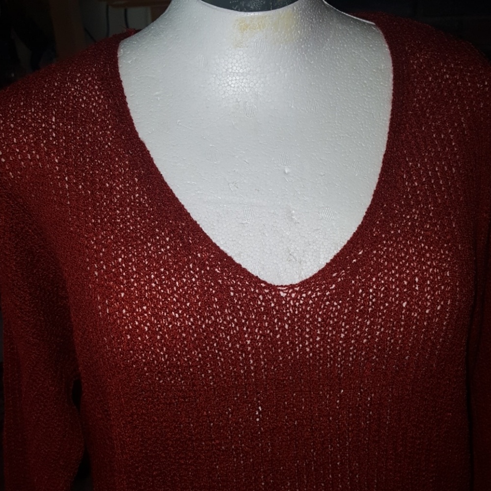 Knit sweater (burnt orange color)