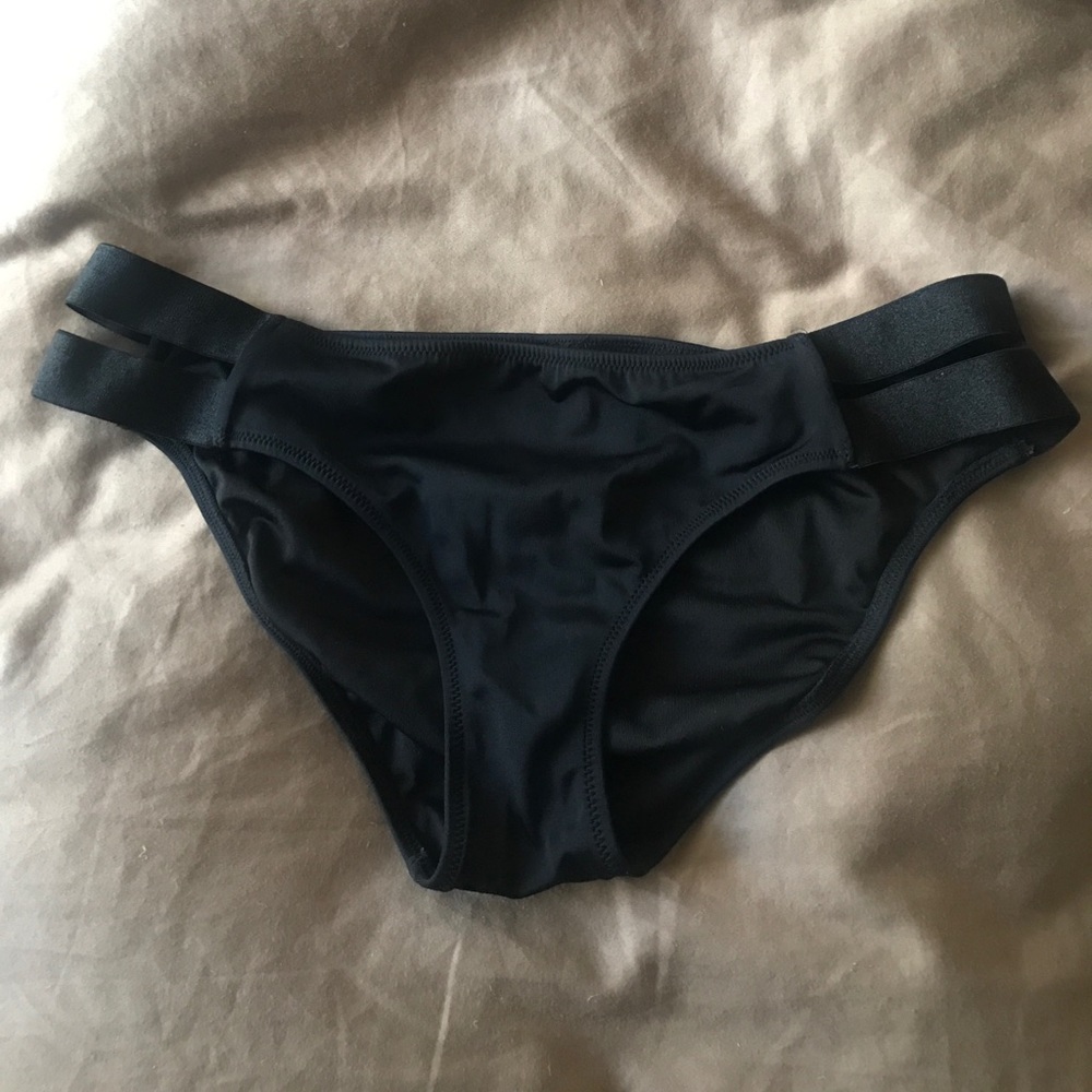 Victoria's Secret Black Cut-Out Bikini Bottoms
