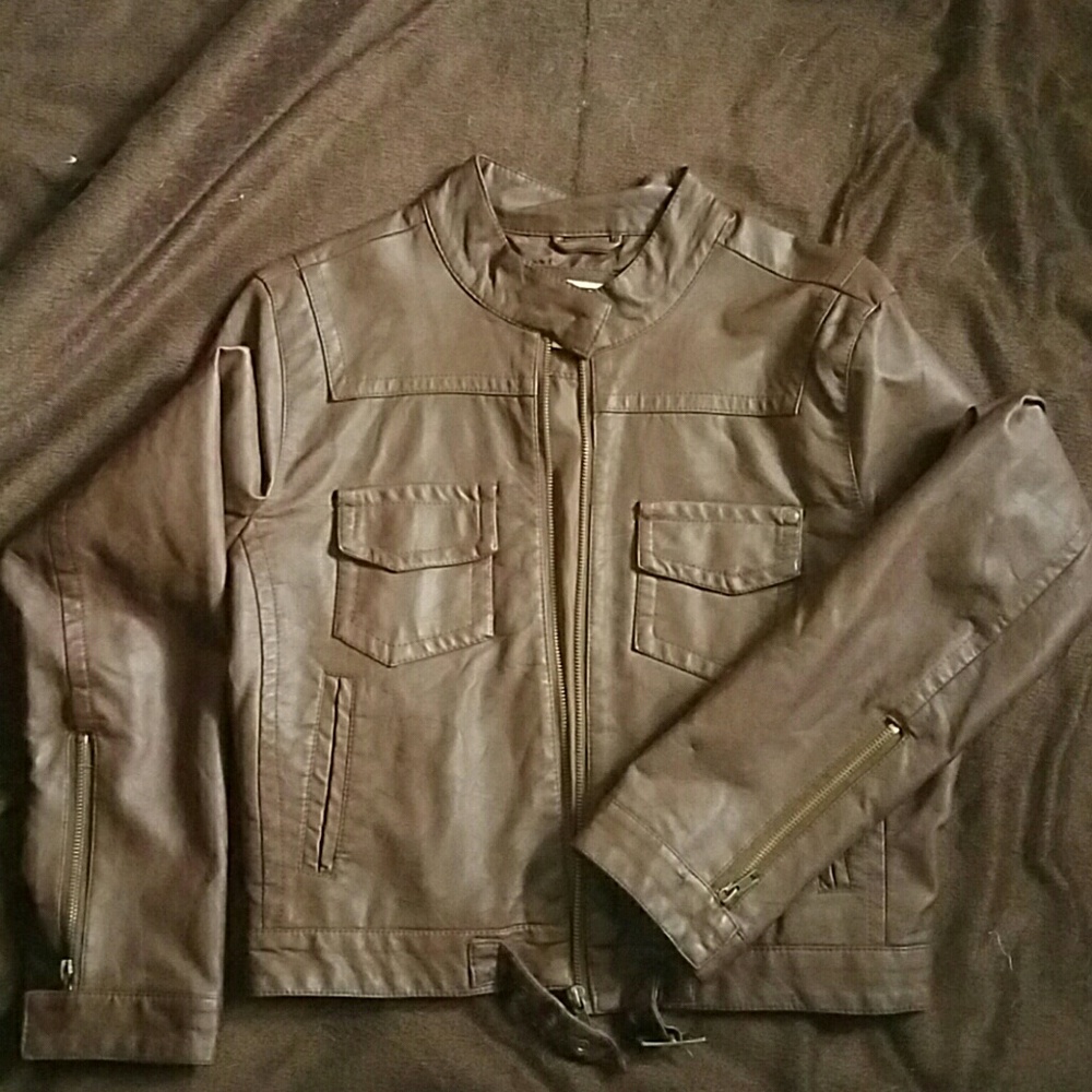 Converse Leather Biker Jacket