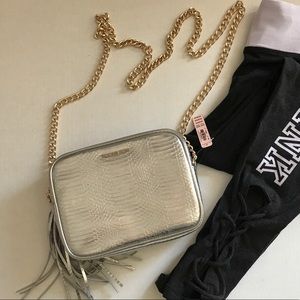 Victoria's Secret Silver Shoulder Bag