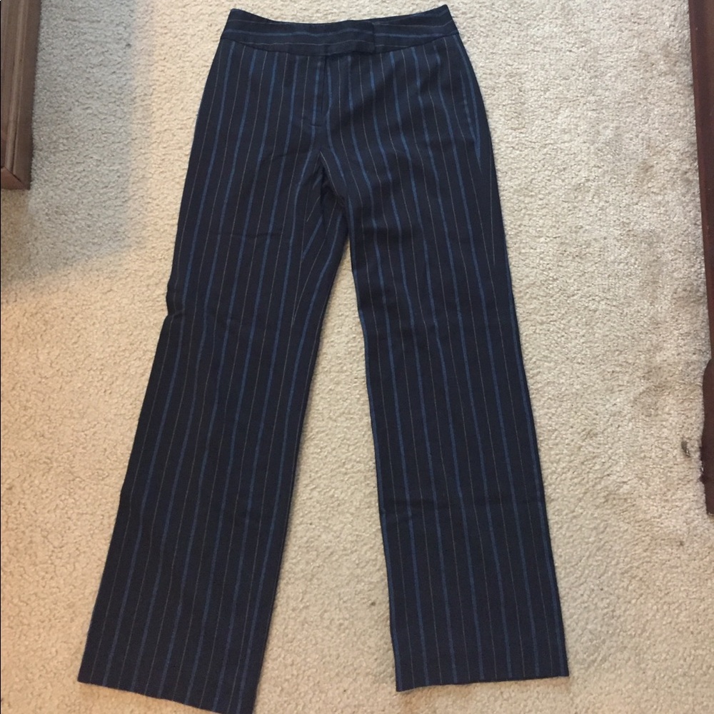 Black Pinstripe Slacks