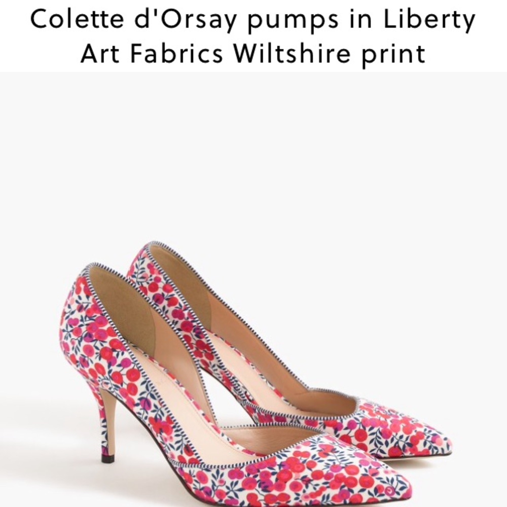 J. Crew Colette d'Orsay pumps 👠 Liberty print