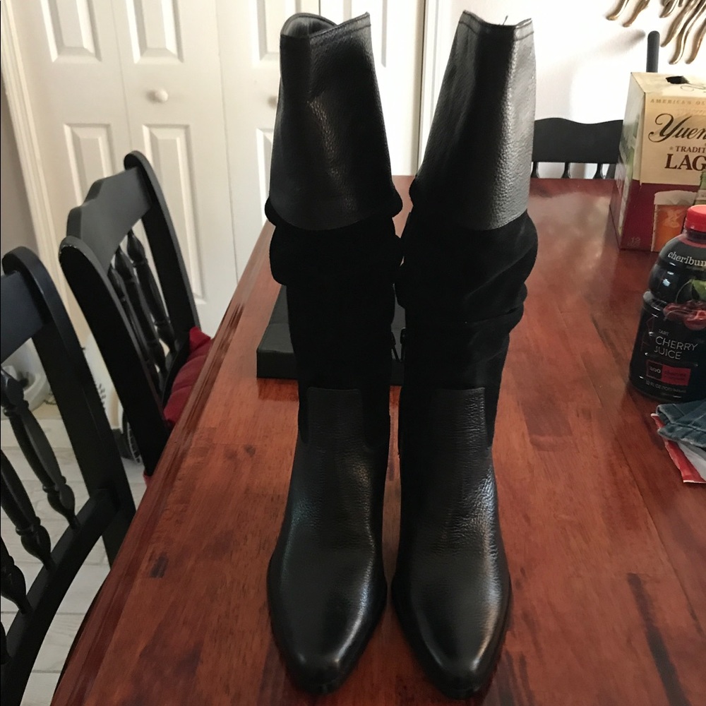 A.N.A. Leather Upper Boots with Tassels