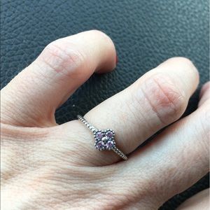 Swarovski element crystal in solid Sterling