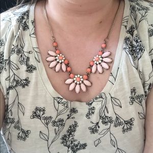 Pink and Coral Statement Necklace