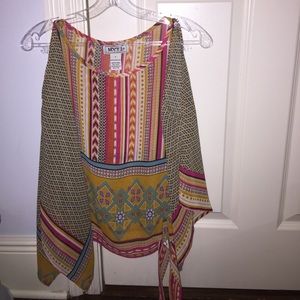 Aztec colorful blouse with open shoulders
