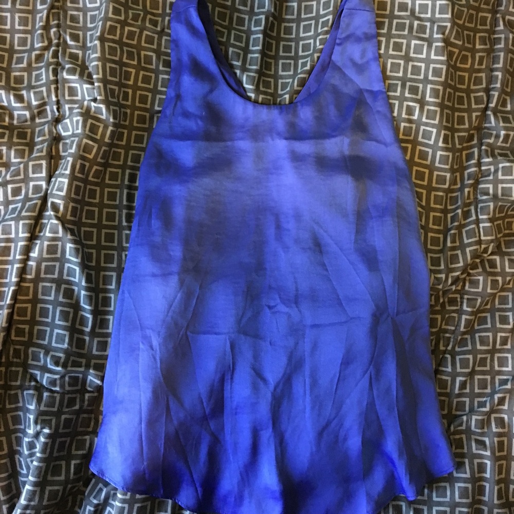 Blue Rachel Roy open-back tank top