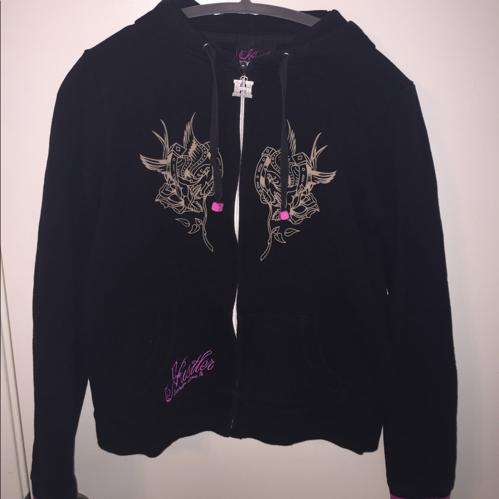 Hustler zip up hoodie jacket