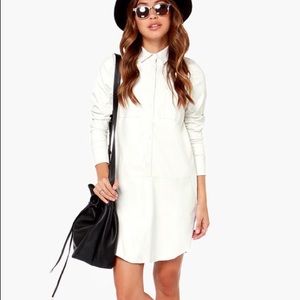 PRICE DROP: Luca Couture White Vegan Leather Dress
