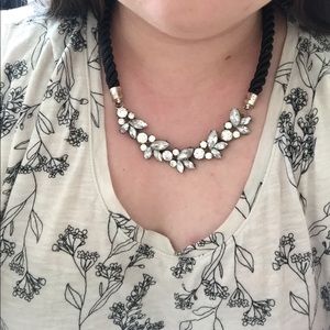 Crystal and Black Statement Necklace