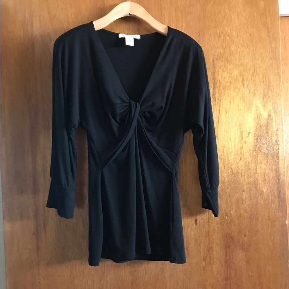 White House Black Market mock wrap v neck blouse