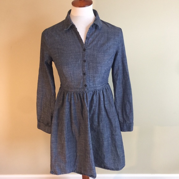 56% off Old Navy Dresses & Skirts - Old Navy Denim Long Sleeved Shirt ...