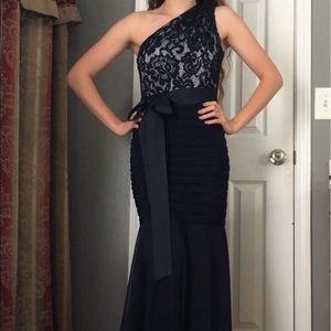 navy blue formal dress