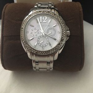 Michael Kors Silver Watch with Diamonds