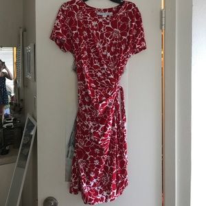 Dvf Zoe dress-red floral-size 6