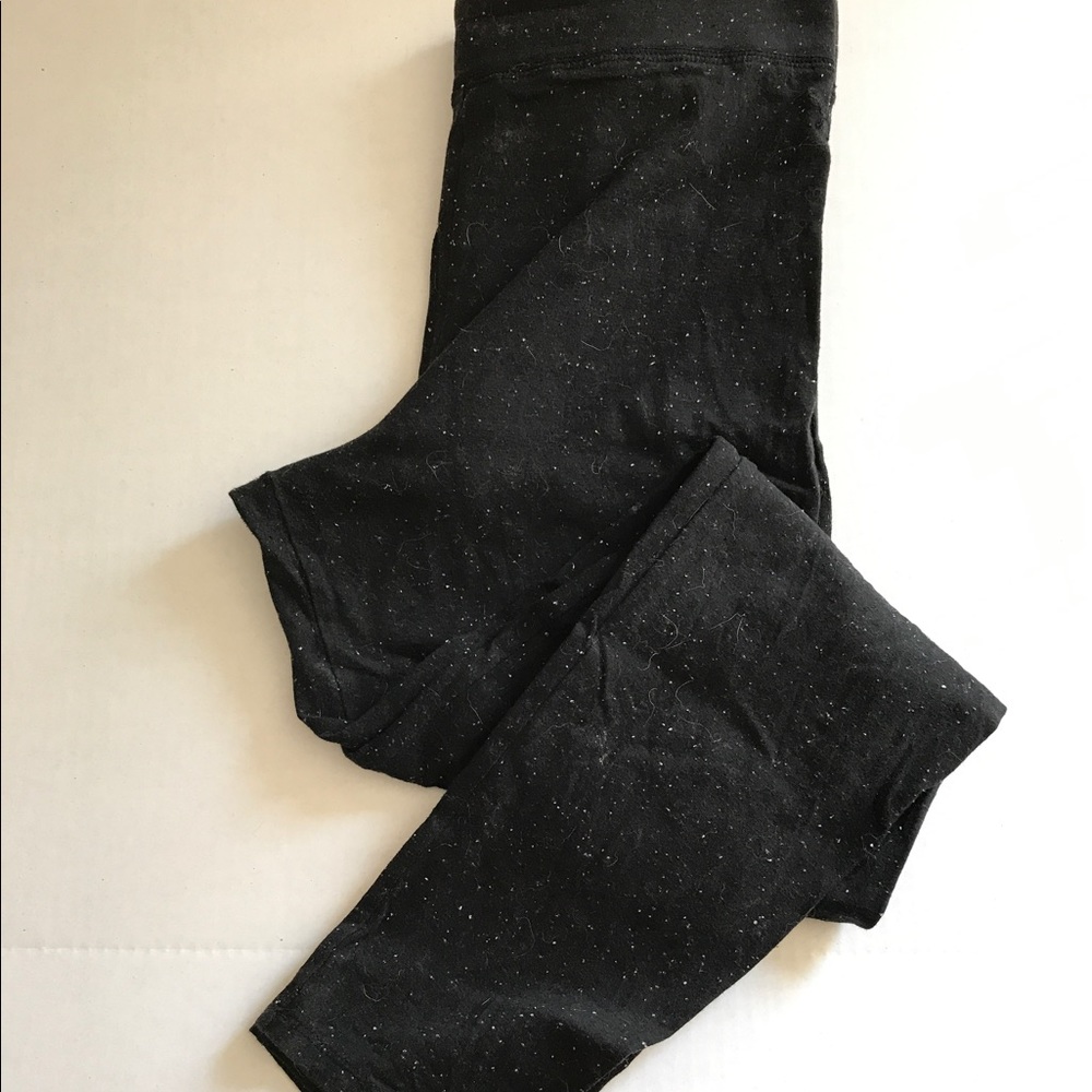 Black/White Speckled Cotton Leggings