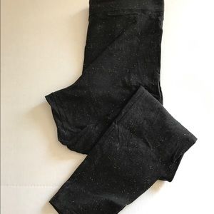 Black/White Speckled Cotton Leggings