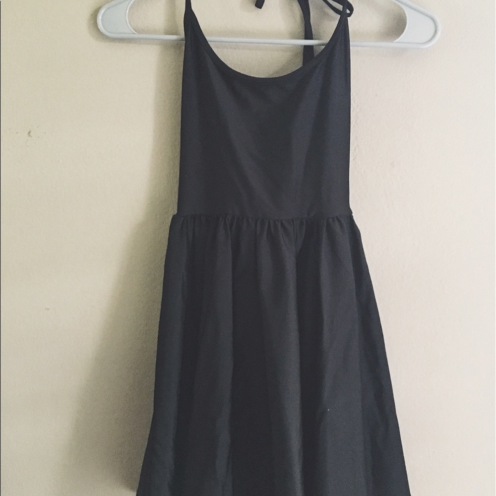 american apparel black small nylon dress