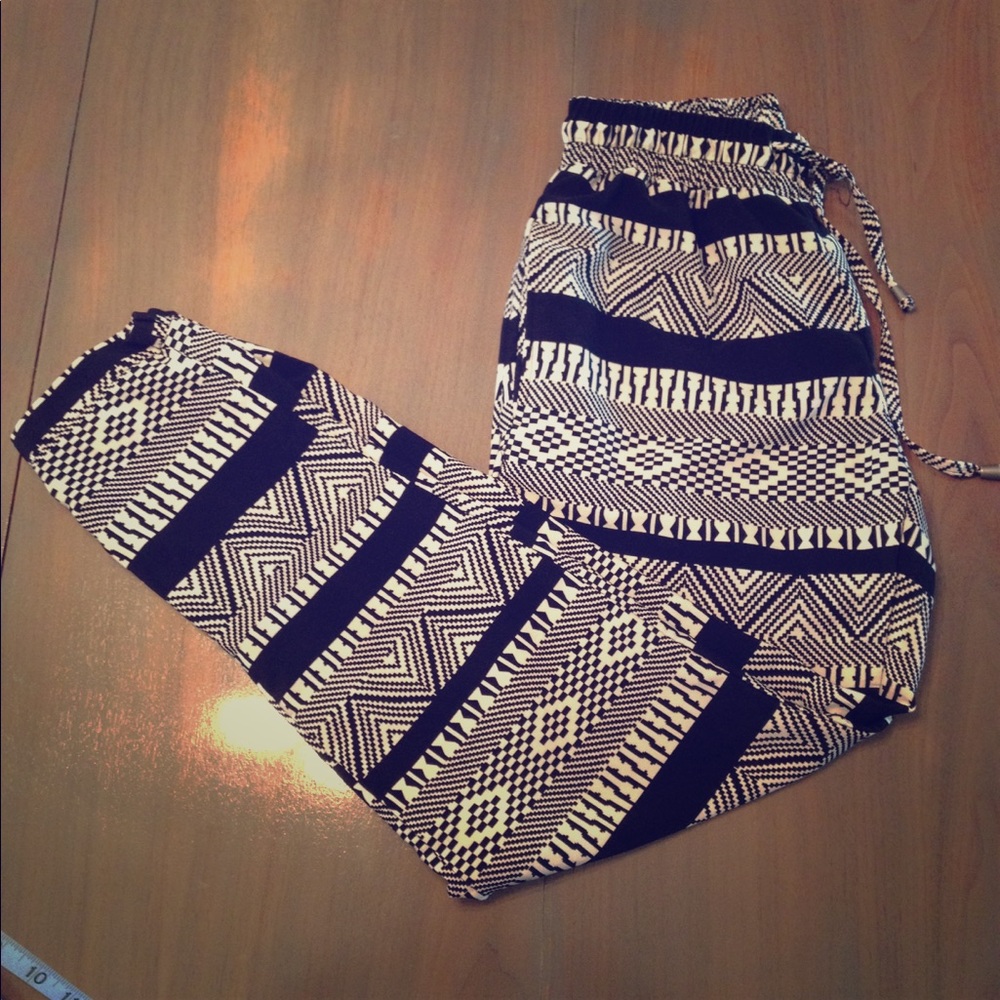 Aztec Print High Waisted Harlem Pants