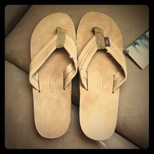 Men's rainbow flip flops brand new never worn
