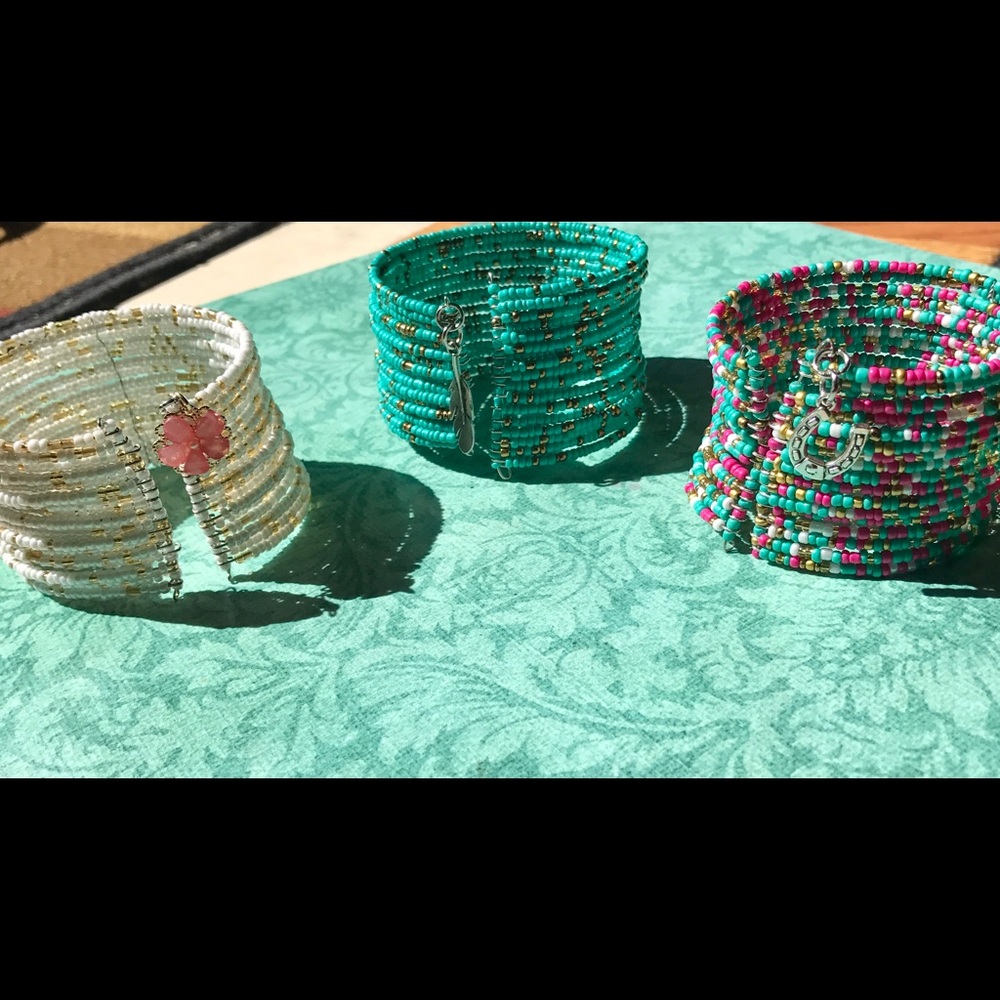 Handmade seed bead wrap bracelets