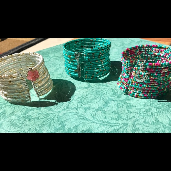 Handmade seed bead wrap bracelets - Picture 1 of 2