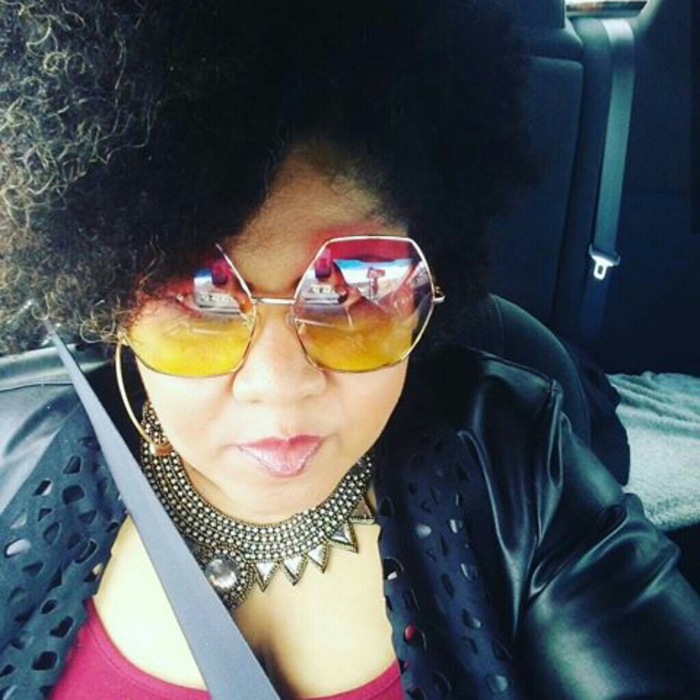 Pink and Yellow Octagon Sunglasses