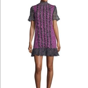 Dvf silk and chiffon mini dress