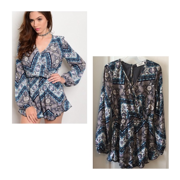 Paisley Print Romper - Picture 8 of 8