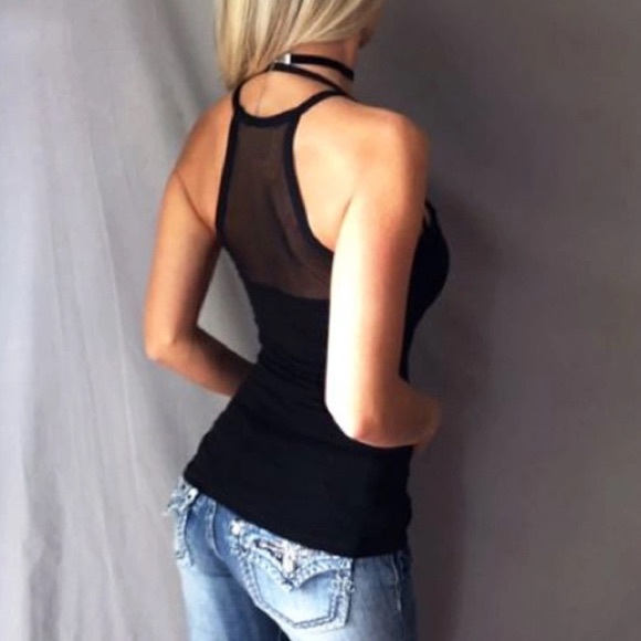 FINAL💕 Sexy black sleeveless top - Picture 2 of 3