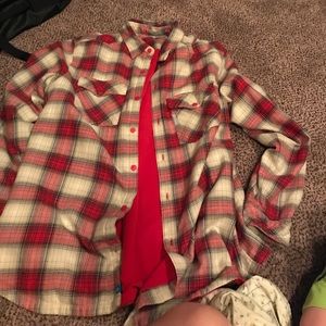 Columbia fleece lined flannel shirt