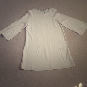 Helmet Lang Ivory dress with bell sleeves