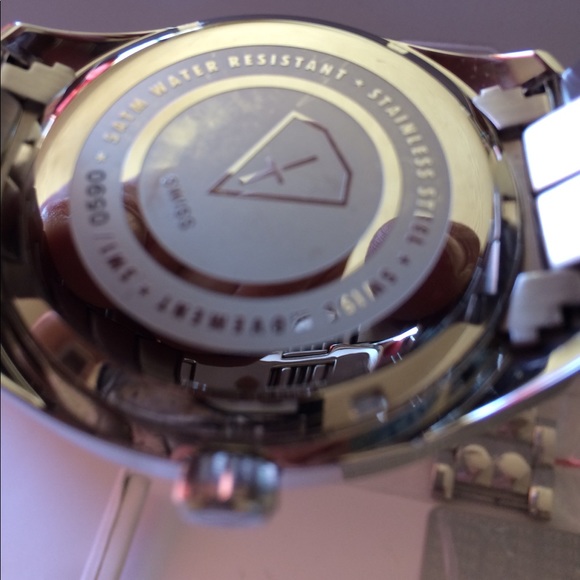 VTG 2009 Genuine Swiss ICETEK Watch Custom S.S band . Platinum/diamond spinner - Picture 5 of 16