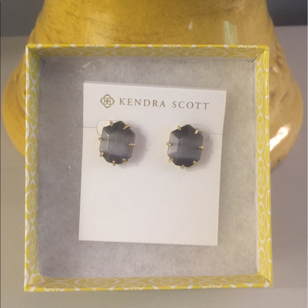 Gray and gold Kendra Scott earrings