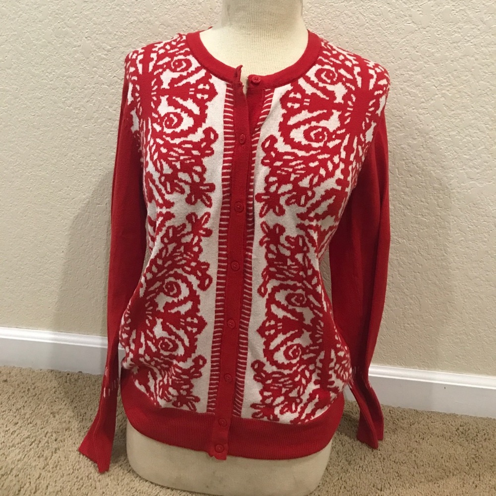 Merona button up sweater size L