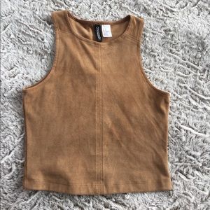 H&M Faux Suede Crop Tank