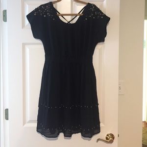 Anthropologie black dress w/ embellishment