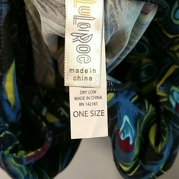 NWT Lularoe peacock feathers OS - Picture 3 of 4