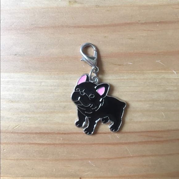 Mini French bulldog enamel keychain/backpack charm - Picture 3 of 4