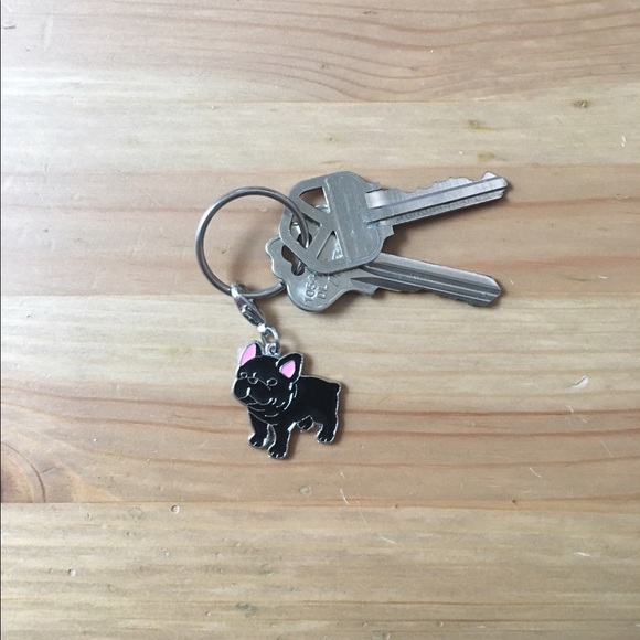 Mini French bulldog enamel keychain/backpack charm - Picture 4 of 4