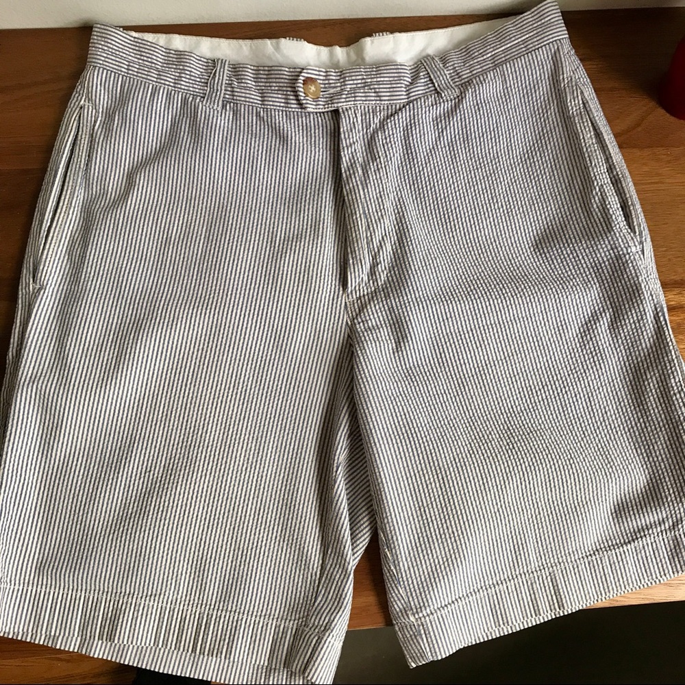Pinstripe seersucker shorts