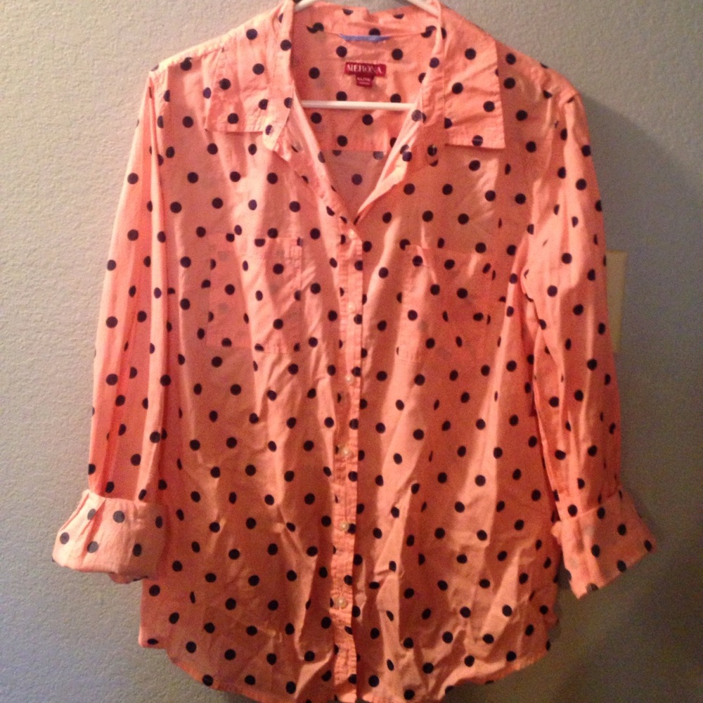 Merona cotton button down blouse