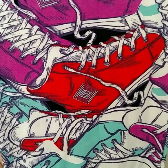 NWT Lularoe Converse Shoe Leggings OS, unicorn ?? - Picture 2 of 3