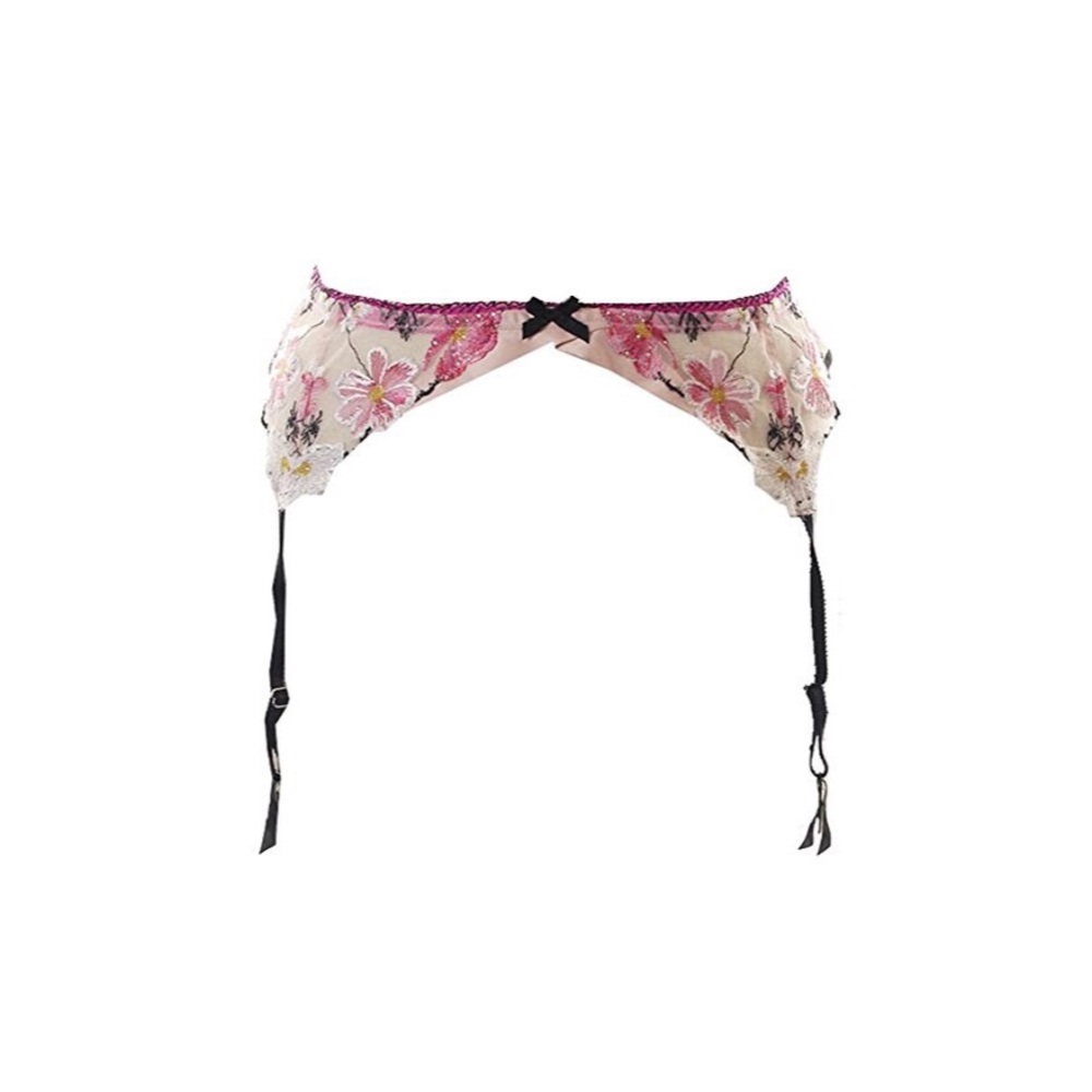 Victoria's Secret Floral Garter Belt Lingerie XS